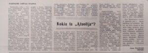 J Mačiulio 1979 straipsnis Apie Šventą Ąžuoliją